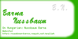 barna nussbaum business card